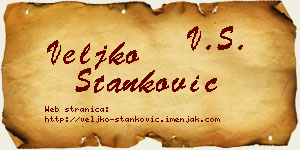 Veljko Stanković vizit kartica